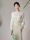 Symphony Cream Jacquard Cheongsam Top