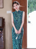 Rayna Sleeveless Green Cheongsam