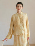 Matriarch Ginger Yellow Relaxed Fit Cheongsam Top