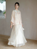Yarrow Silk Embroidered Cheongsam Top
