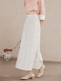 Gwen Pearl White A-Line Cheongsam Skirt