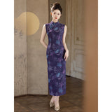 Adelaide Ember Purple Slim-Fit Cheongsam