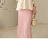 Gianna Jacquard Mulberry Silk Cheongsam Top