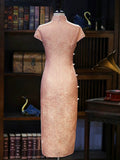 Raffaella Silk Jacquard Cheongsam Dress