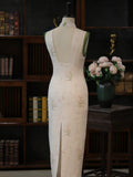 Iris Silk Floral Cheongsam Dress