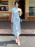 Faye Floral Print Cheongsam Dress