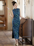 Adriana Mist Blue Slim-Fit Cheongsam Dress