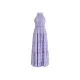 Winifred Purple Floral Pleated Cheongsam Dress