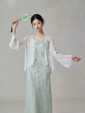 Thalia White Outer Coat Cheongsam Top