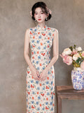 Rita Floral Sleeveless Cheongsam