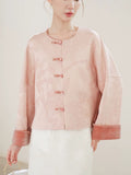 Cora Light Pink Jacquard Cheongsam Top