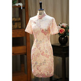 Valentina Pink Modern Cheongsam Dress