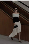 Clementine 2-Piece Color-Block Knit Cheongsam Set