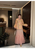 Amara 2-Piece Jacquard Cheongsam Set