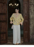 Charm 2-Piece Embroidered Jacquard Cheongsam Set