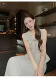 Manor 2-Piece Vintage Pleated Cheongsam Set