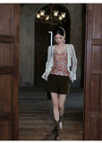 Taffeta 2-Piece Floral Slip Dress Cheongsam Set