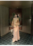Amara 2-Piece Jacquard Cheongsam Set