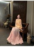 Amara 2-Piece Jacquard Cheongsam Set