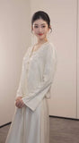 Lotus Light Beige Jacquard Cheongsam Jacket