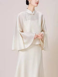 Princess 2-Piece Apricot White Cheongsam Top