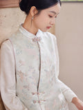 Mimosa Light Blue Jacquard Cheongsam Top