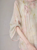 Nova Light Pink Modern Cheongsam Top