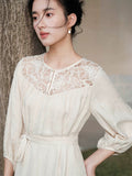 Polaris Lace Jacquard Cheongsam Dress