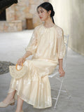 Azalea Lyocell Embroidered Cheongsam Dress