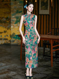 Clematis Jacquard Cheongsam Dress