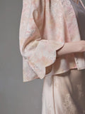 Freya Pink Satin Cheongsam Cardigan