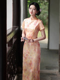 Onyx Orange Lightweight Cheongsam Dress