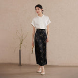 Natalia 2-Piece Cloud White Top Cheongsam Set