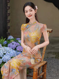Zoe Lace Jacquard Cheongsam Dress
