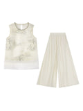 Sana 2-Piece Beaded Tencel Cheongsam Set
