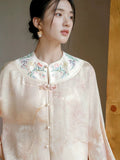 Yarrow Silk Embroidered Cheongsam Top