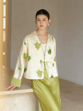 Mirabel 2-Piece Satin Embroidered Cheongsam Set