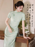 Hana Green Breathable Cheongsam Dress