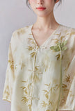 Moderato Green Cheongsam Top