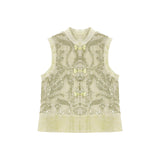 Penelope 2-Piece Wax-Dye Beaded Cheongsam Set