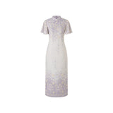 Eva Gradient Embroidered Cheongsam Dress