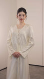 Lotus Light Beige Jacquard Cheongsam Jacket