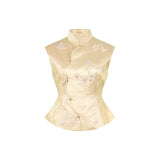 Quintana 2-Piece Embroidered Jacquard Cheongsam Set