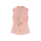 Ming 2-Piece Jacquard Linen Cheongsam Set