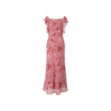 Lavinia Gradient Gold Print Cheongsam Dress