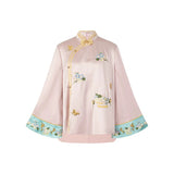 Belladonna 2-Piece Embroidered Acetate Cheongsam Set