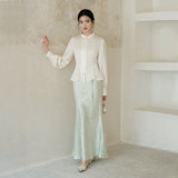 Cassandra White Embroidered Cheongsam Top