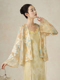 Tamara 2-Piece Tie-Dye Outerwear Set Cheongsam
