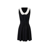 Elspeth Color-Blocked Retro Cheongsam Dress