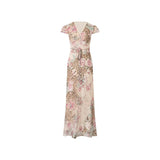 Larissa Rose Print Lace Cheongsam Dress